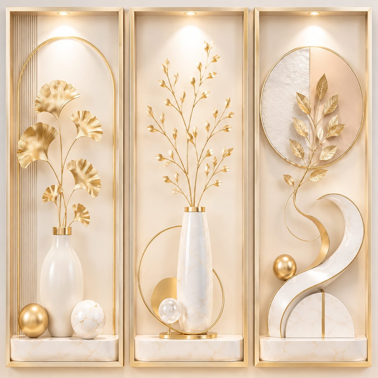 PROMO DISKON 50% 3 PCS 1 SET HIASAN DINDING ESTETIK GAMBAR BUNGA WALLDECOR BINGKAI MDF 10X28CM