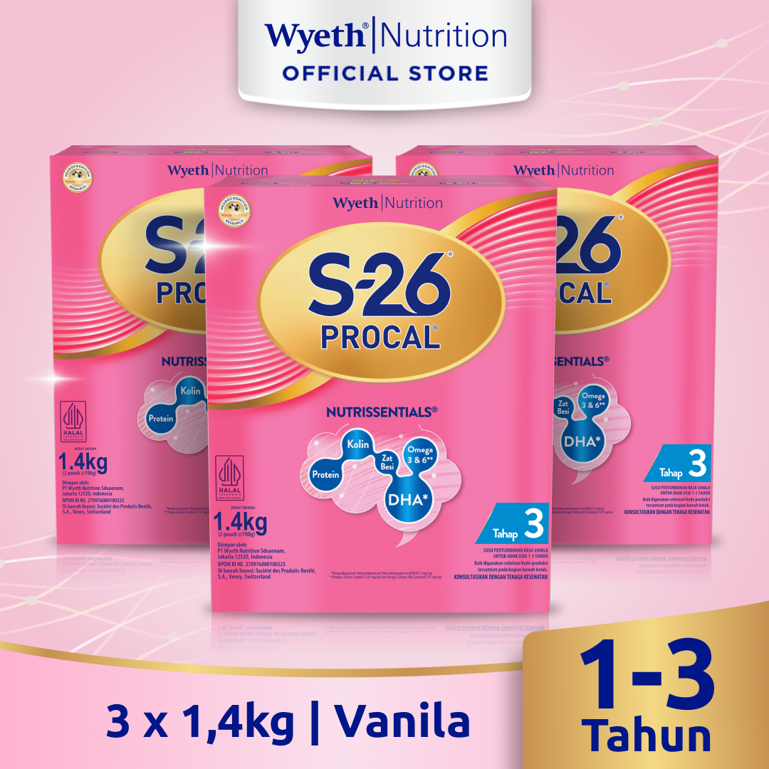 S-26 Procal Tahap 3 Vanila 1400gr x3
