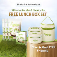 Flimrice Premium Bundle Set - 3 Flimrice Pouch + 1 Flimrice Box Free 1 Lunch Box Set Travel & Meal-Prep Friendly