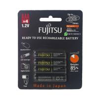 Baterai Fujitsu Rechargeable AAA NiMH 900mAh Hitam isi 4