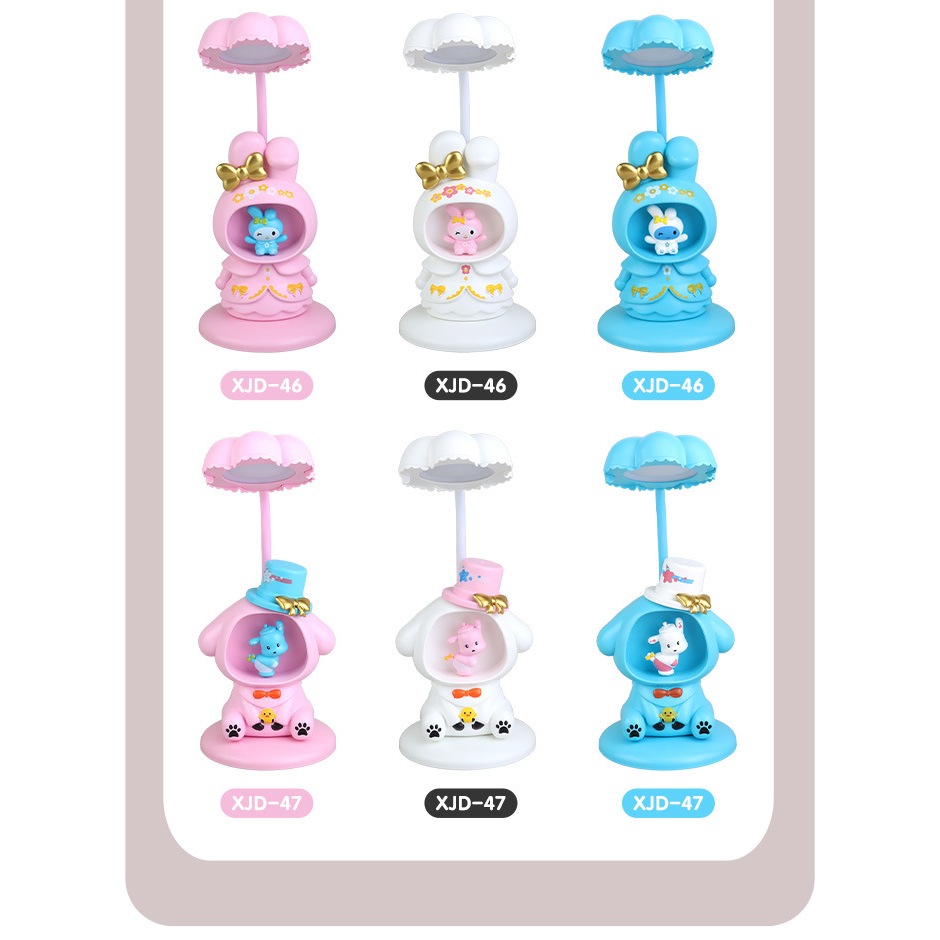 Lampu Tidur Double Led Lampu Meja Belajar Sanrio