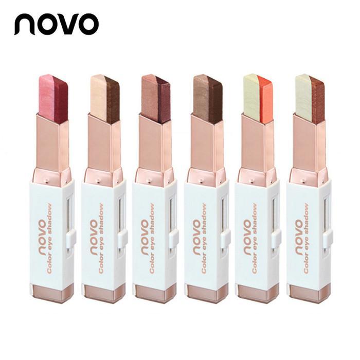 Novo Eyeshadow Stick Ombre Double Color Gradient Velvet Korean Style Januari 2019 - 2 Novo Eyeshadow Stick Ombre Double Color Gradient Velvet Korean Style - 2