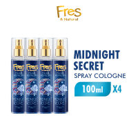[Paket Isi 4] Fres & Natural Spray Cologne Hijab Refresh Midnight Secret Botol 100ML