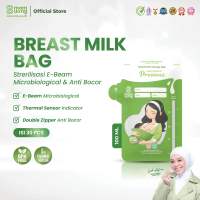Mom Uung Pre-Sterilized Kantong ASI 100ml isi 30 Lembar / Breastmilk Bag 100ml Double Zipper / Ada Indikator Suhu / Permukaan Mudah Ditulis