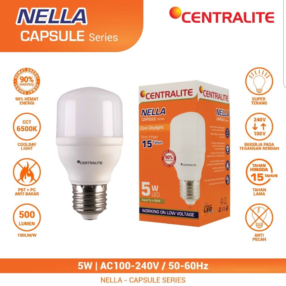 CTL NELLA 5W CD PUTIH / LAMPU LED CAPSULE CTL NELLA 5W / BOHLAM CAHAYA PUTIH CD
