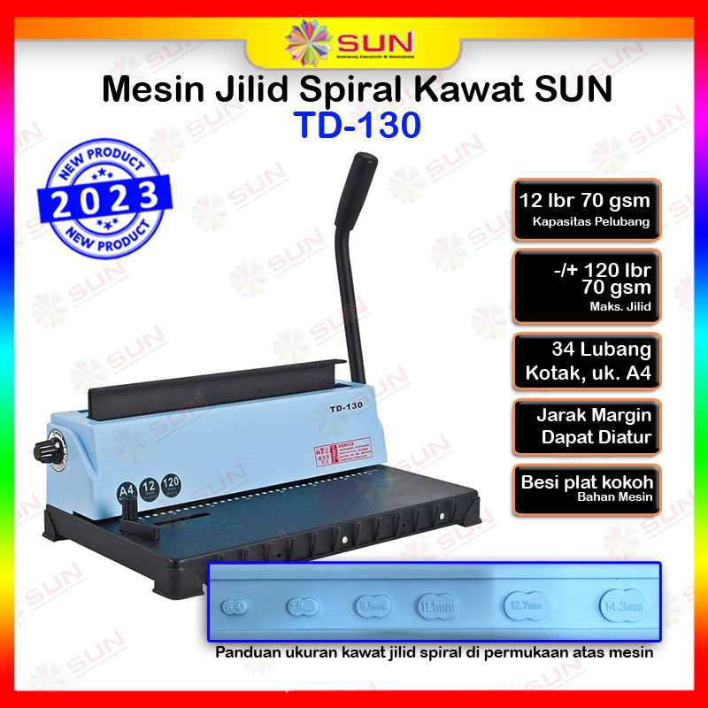 Mesin Jilid Spiral Kawat A4 TD-13 / TD-130