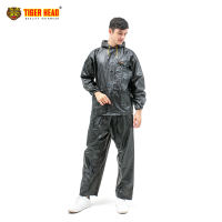 Jas Hujan Setelan Stretch PVC Tebal Anti Rembes Pria Wanita Unisex - Tiger Head 68284