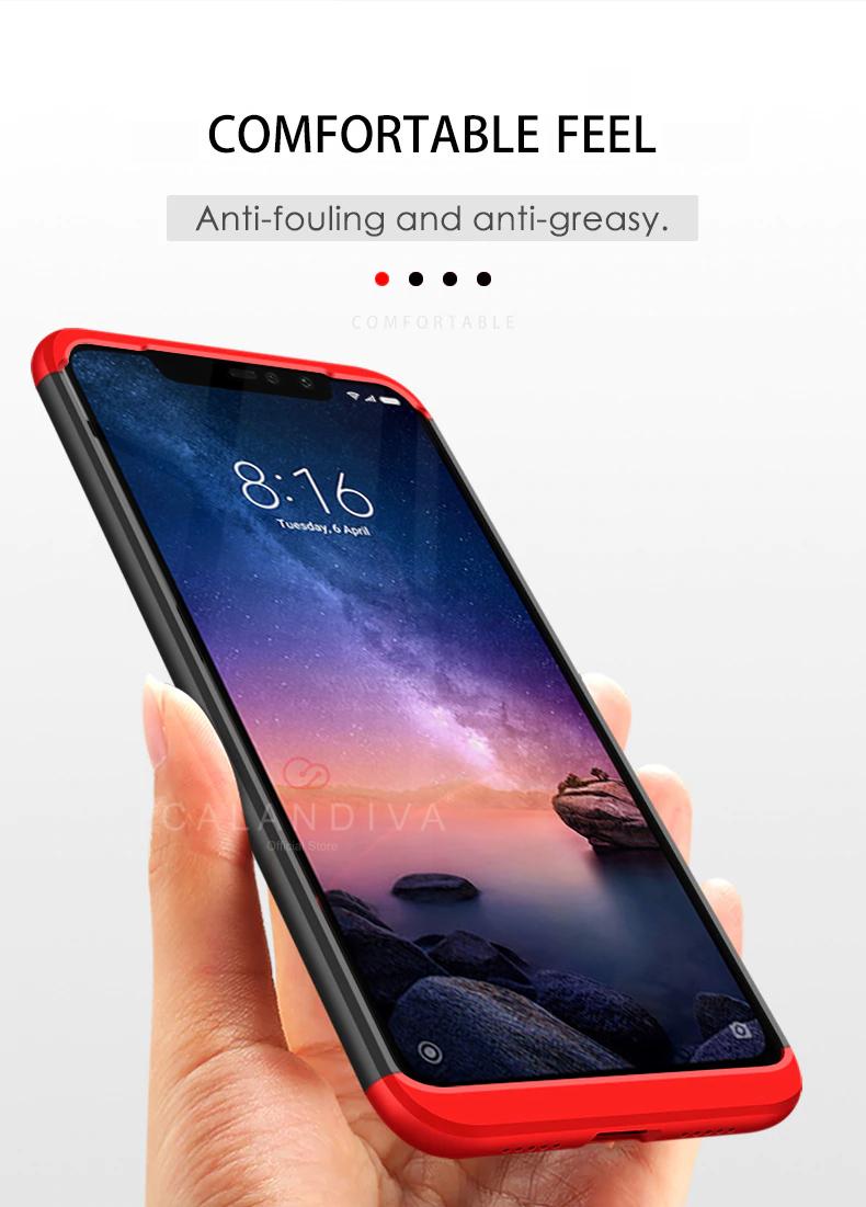 Calandiva Hard Case Xiaomi Redmi Note 6 Pro (6.26 Inch) Casing Premium Front Back 360 Degree Full Protection Januari 2019 - 2 Calandiva Hard Case Xiaomi Redmi Note 6 Pro (6.26 Inch) Casing Premium Front Back 360 Degree Full Protection - 2