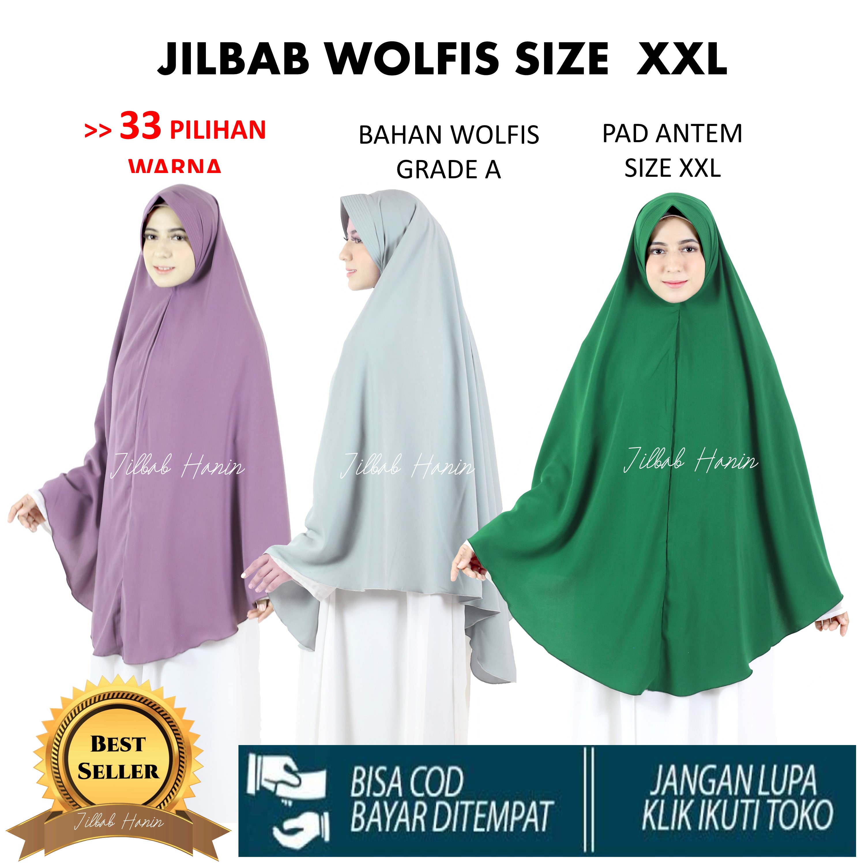 Jilbab Hanin Instan SIZE XXL bahan WOLFIS WOLPEACH GRADE A Dewasa / Anak Sekolah Hijab Antem Syari kain kaos hijab bergo HARGA GROSIR TERMURAH. jilbab hanin instan size xxl bahan wolfis wolpeach grade a dewasa / anak sekolah hijab antem syari kain kaos hijab bergo grosir .