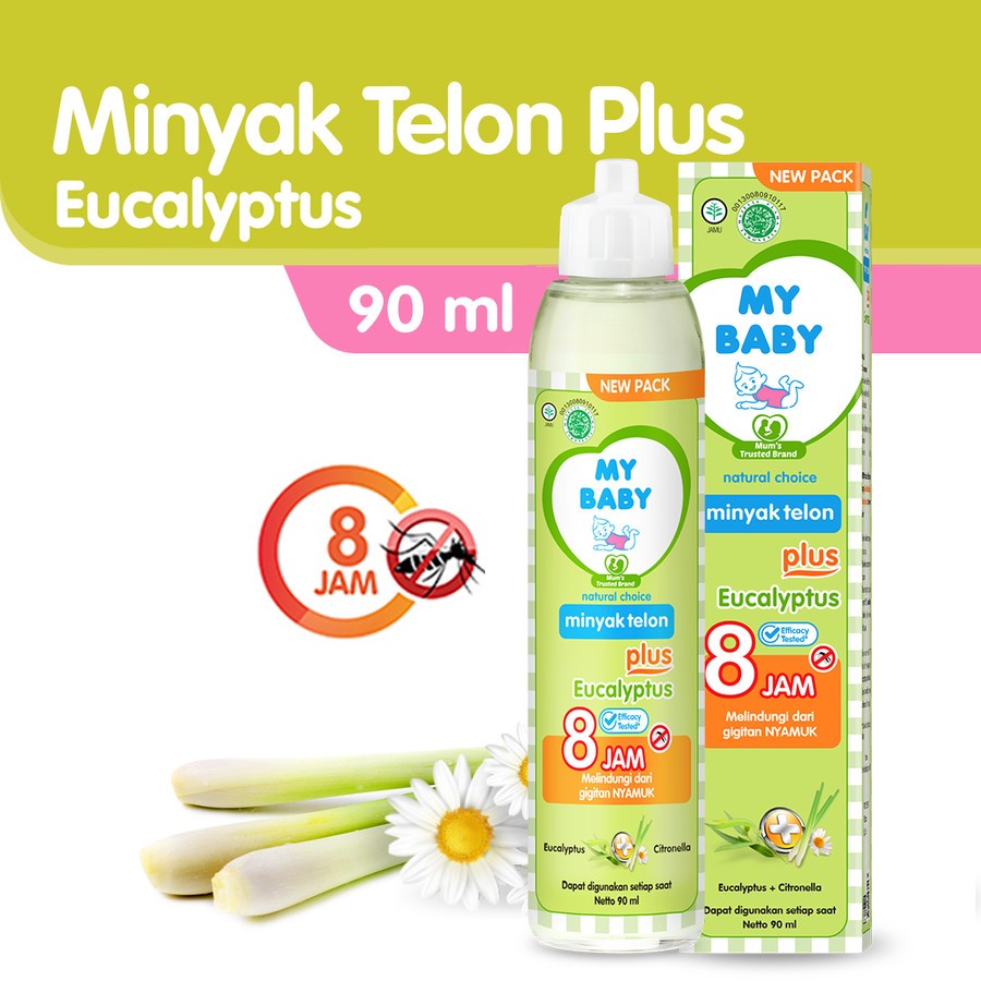 My Baby Minyak Telon Plus Eucalyptus & Lavender - Pengusir Nyamuk & Pembersih Kulit Bayi 150ml/90ml/60ml EXPD 01.2027