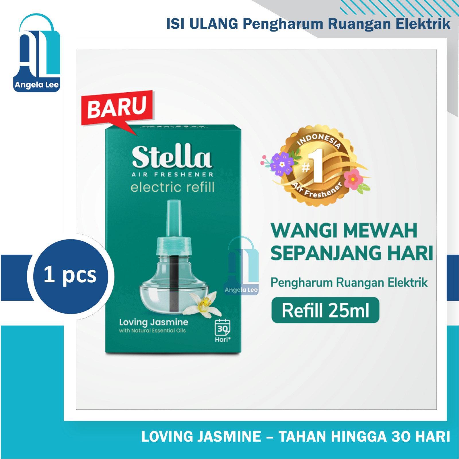 Stella Air Freshener Electric Set Alat Refill Parfum Pengharum Ruangan Otomatis Elektrik Wangi Tahan Lama Jasmine Lavender