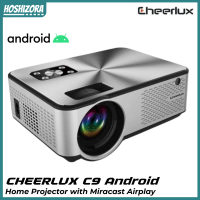 CHEERLUX C9 Android WiFi TV Tuner - LED Projector 2800 Lumens 1080P Silver