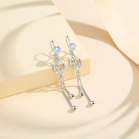 LANME JEWELRY Anting Titanium Kupu-kupu Lapis Emas Kristal Earrings Wanita Dewasa Korea Anti Karat LM052