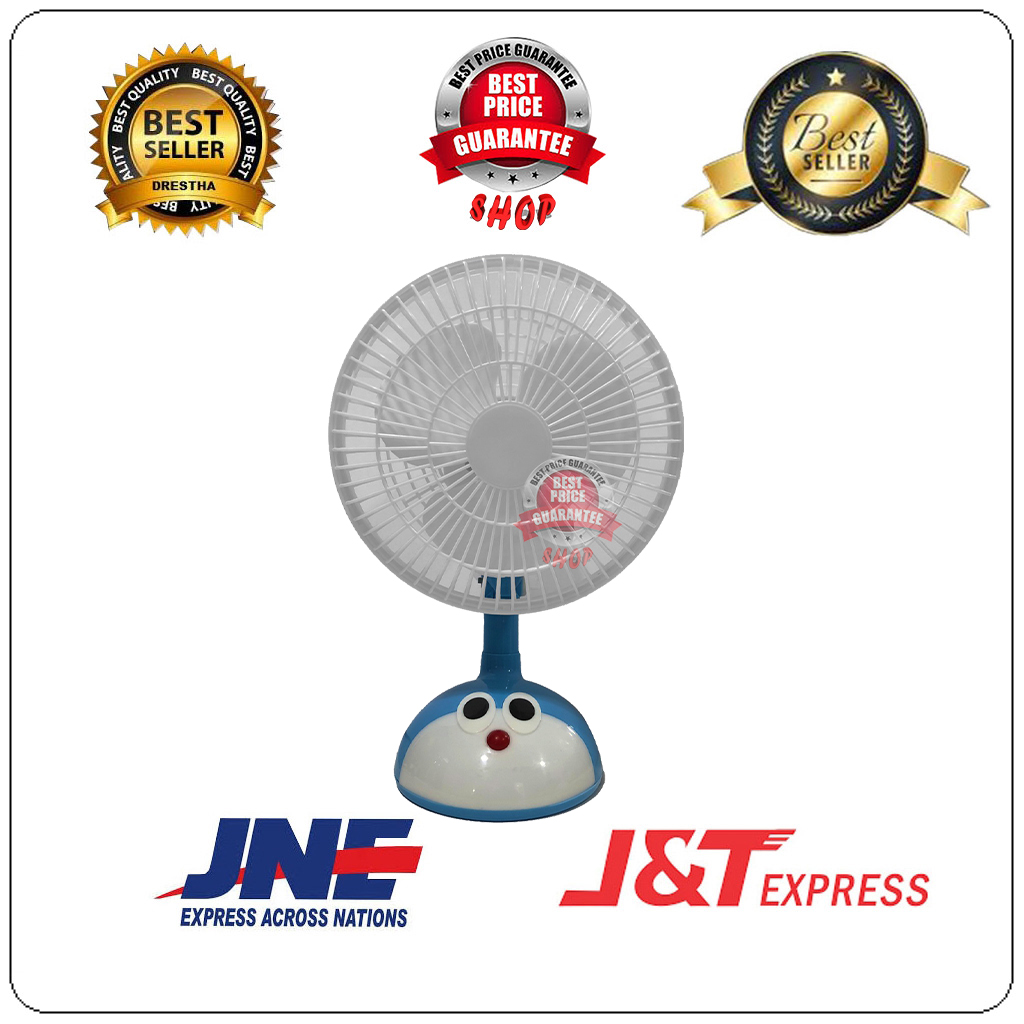 BestPriceShop Kipas Angin Meja 2 In 1 Dinding + Meja Kartun Cartoon karakter Desk Fan 8 Inch
