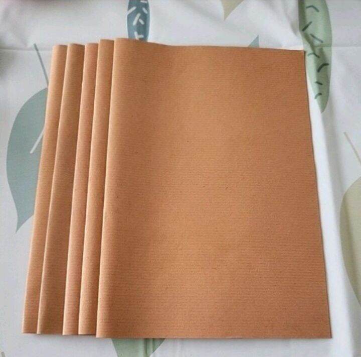 ( 1 pack isi 95 lembar ) Sampul Kertas Jadi Buku Tulis / Sampul Coklat