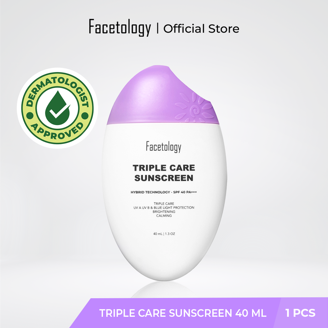 Facetology [IN VIVO & NON COMEDOGENIC TESTED]] Triple Care Sunscreen SPF 40 PA+++