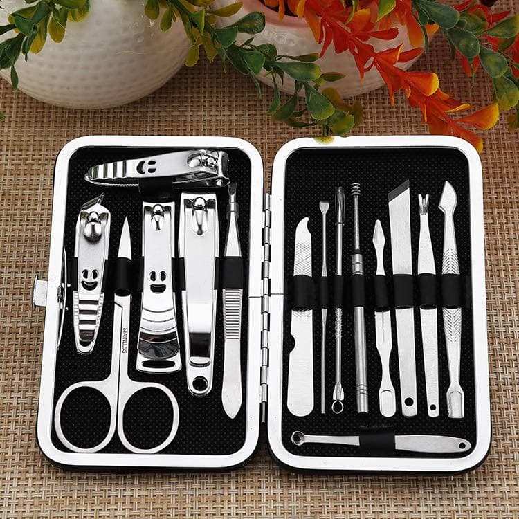RKfashion - Set Gunting Kuku Isi 15 Pcs Alat Manikur dan Aksesoris Kuku Profesional