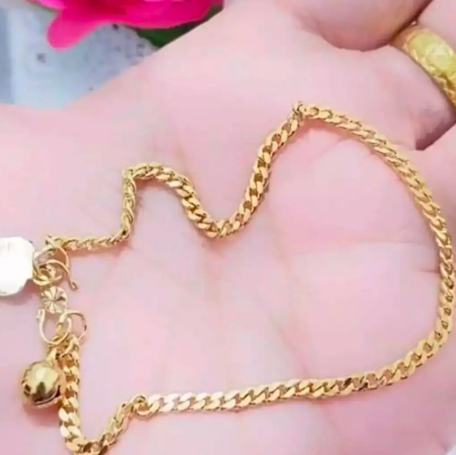 Gelang Kaki Xuping Perhiasan Wanita Motif Rante Simple Menarik gelang kaki xuping perhiasan wanita motif rante simple menarik