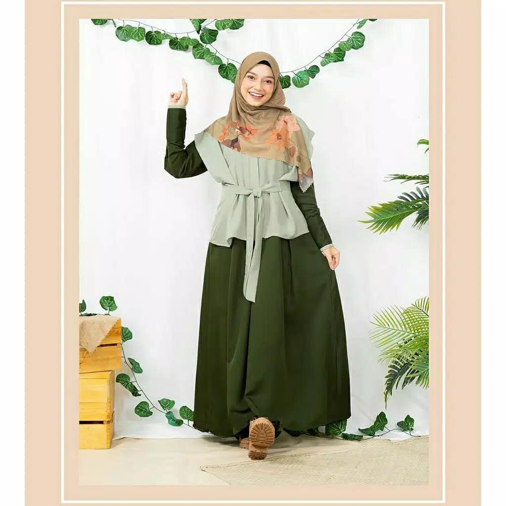 Baju Muslim Modern AFIFAH SET DRESS Bahan TORRYBURCH DAPAT GAMIS + LUARAN TERPISAH Baju Gamis Remaja Gamis Wanita Gamis Remaja Terbaru 2021 Kekinian BEST SELLER