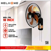 Welhome Kipas Angin Dinding Tembok Tornado Besi - 18 inch - WH1866 - FREE ONGKIR Jabodetabek