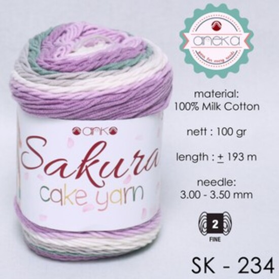 KATALOG - Benang Rajut Katun Susu Rainbow Sakura Cake Milk Cotton Yarn