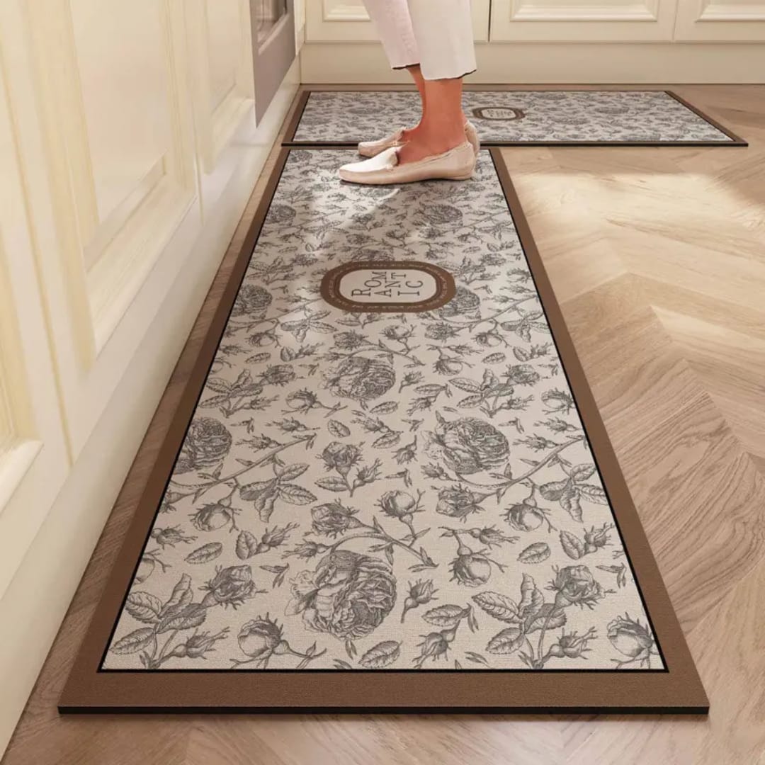 Set KARPET KESET Dapur Anti-Slip Premium BERMOTIF - Warna Variatif 1SET DAPAT 2 PC