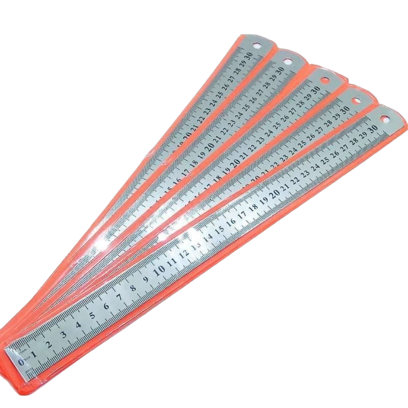 2pcs Penggaris Besi Panjang 30cm Stainless