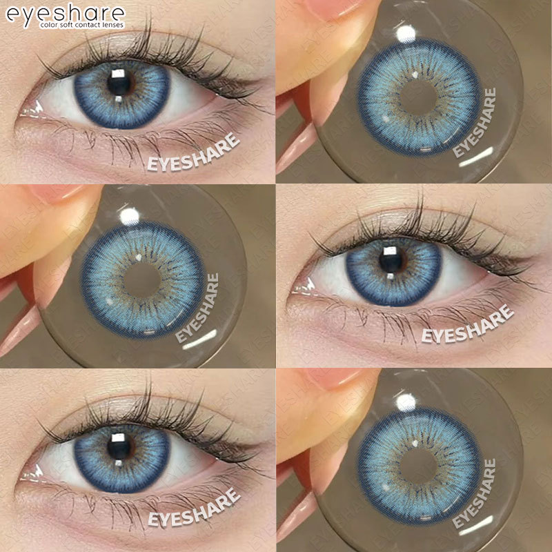 Softlens Blue Lensa kontak ESTONIA 1Pasang Softlens Gray Green riasan mata berwarna Lensa kontak use 12 Months