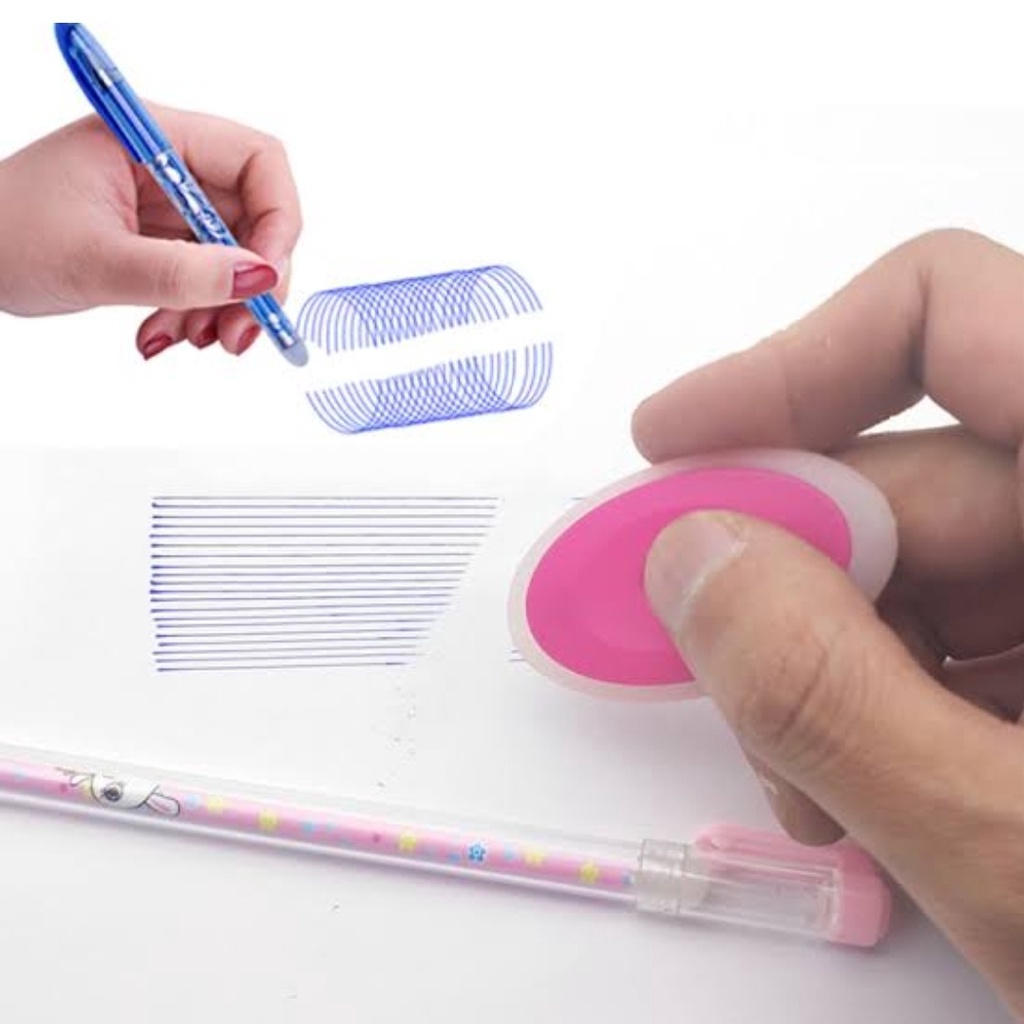 Penghapus Pulpen Oval Eraser Gel Pen Ballpoint Pena Erasable karet serbaguna MYX