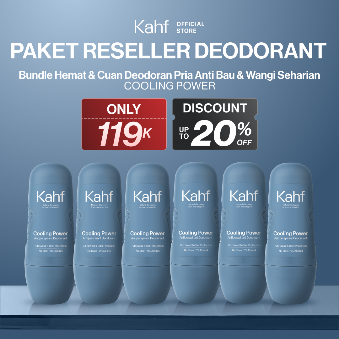 [PAKET RESELLER DEODORANT : ISI 3 & 6 PCS] Kahf Deodorant Roll On Antiperspirant 45 ml - Bundle H...