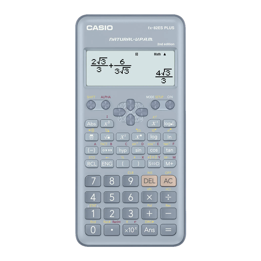 CASIO FX-82ESPLUS BK - Kalkulator Sekolah/Kuliah - Scientific/Saintifik - 252 fungsi