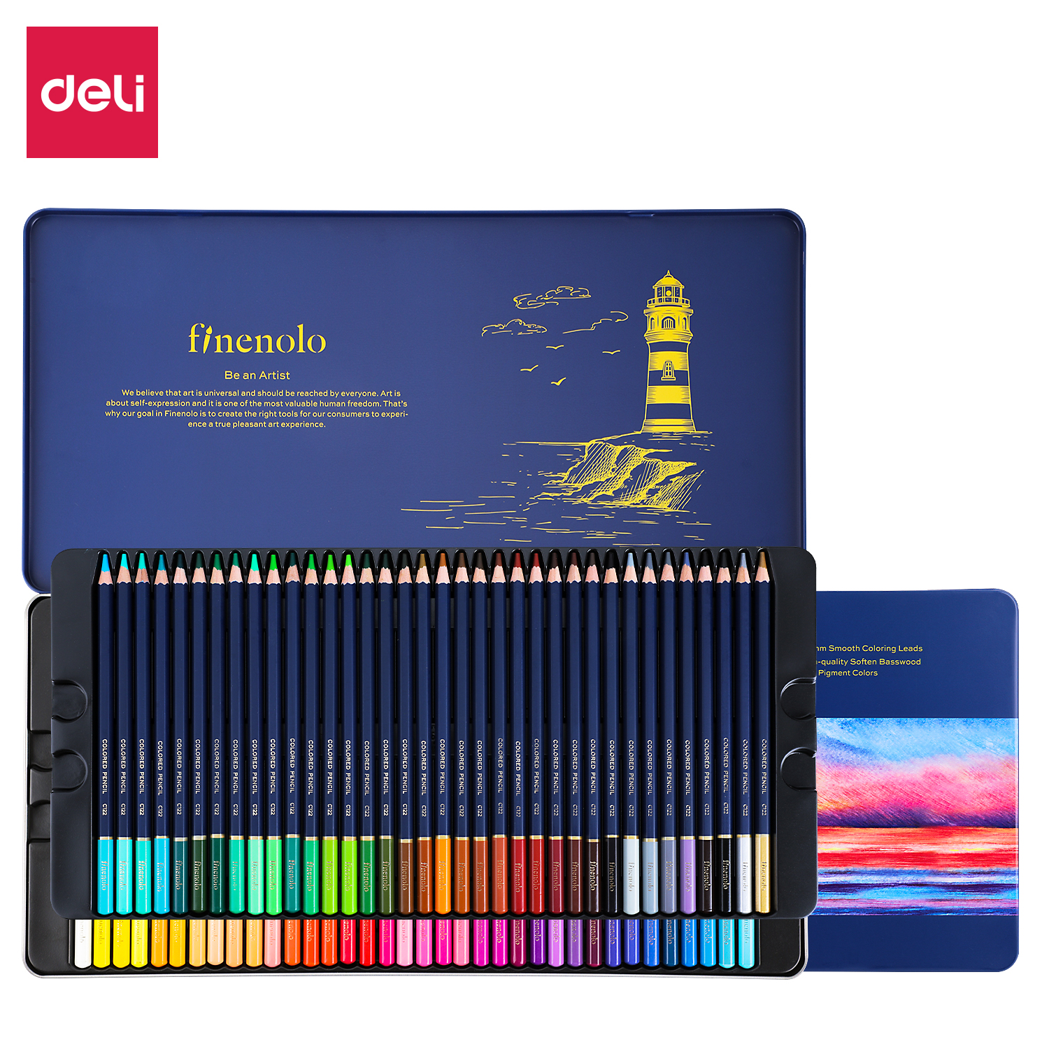 Deli Colored Pencil / Pensil Warna 24 36 48 72 Warna Lebih Panjang Teknologi Hybrid EC122