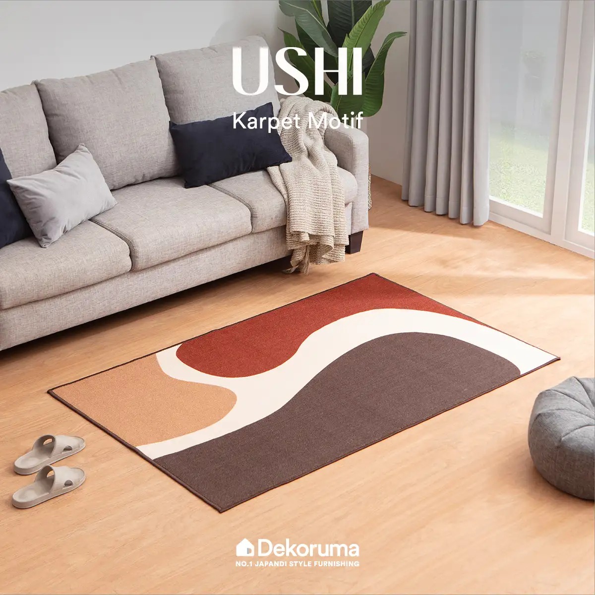 Dekoruma USHI Karpet Lantai Dengan Motif Minimalis