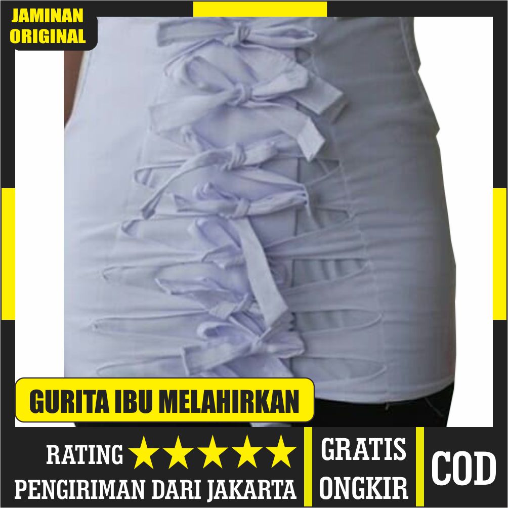 [LAGI PROMO] Gurita Ibu Melahirkan Jumbo - Korset Ibu Hamil - Bengkung Ibu Melahirkan - Ambet Ibu Melahirkan - Gurita Molek Ikat Tali Warna Putih Paska Melahirkan - Stagen Lilit - Kemben Wanita Habis Melahirkan