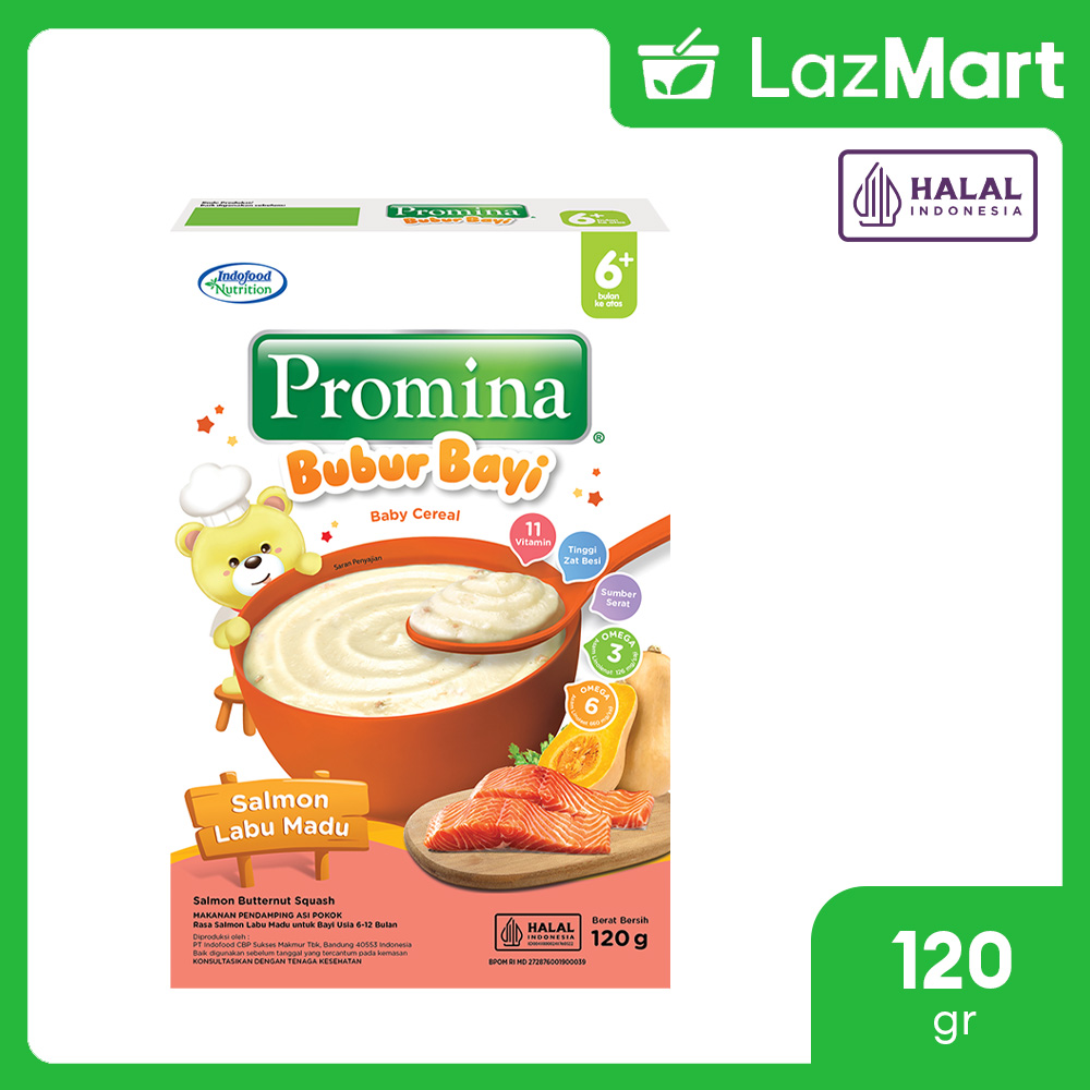 Promina Bubur Bayi 6+ Salmon Labu Madu Box 120gr