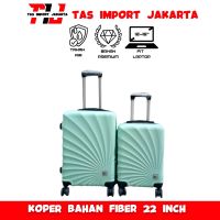 POLO GENEVA Koper Fiber 22 Inch Ukuran Bagasi Pesawat Roda 4 Rotasi 360 Bahan Anti Pecah