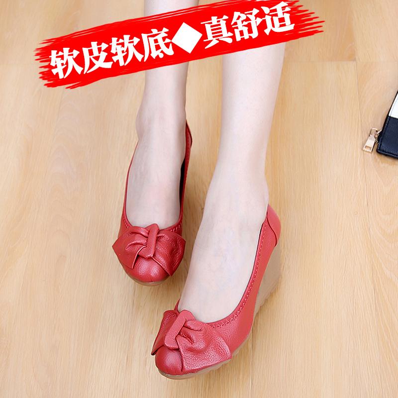 Sepatu Kulit Putih Musim Semi Dan Musim Panas Sepatu Heels Wanita (Kasa Merah Model) Januari 2019 - 5 Sepatu Kulit Putih Musim Semi dan Musim Panas Sepatu Heels Wanita (Kasa Merah Model) - 5