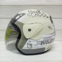 HELM EVOLUTION NOTES REVOLUTION CREAM SERIES HALF FACE TERMURAH MODEL GM EVO