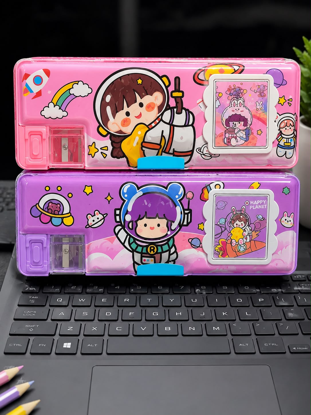 kotak pensil ada kalkulator/pencil case KALKULATOR/TEMPAT PENSIL MAGNET KALKULATOR