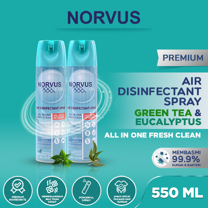 Bundling 2 pcs 550ml Eucalyptus & Green Tea Air Disinfectant Spray - NORVUS
