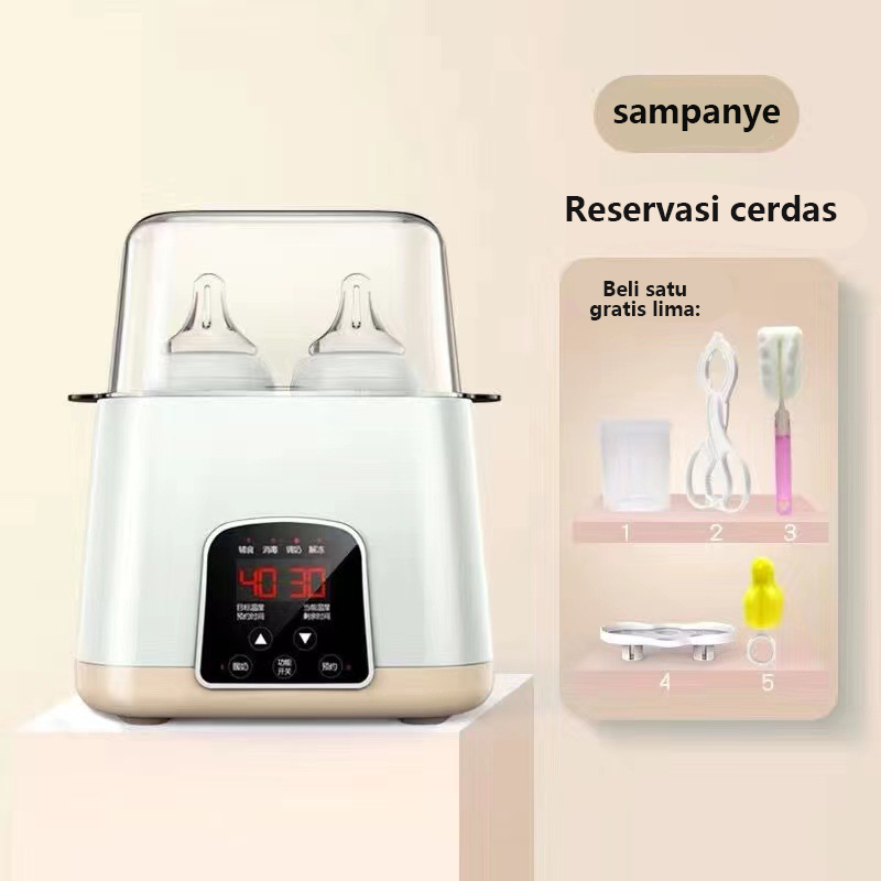 Mocababy Penghangat botol steril bayi Botol Steril Multifungsi Penghangat Botol Susu Bayi LCD Display Remote Baby Bottle Sterilizer Warmer