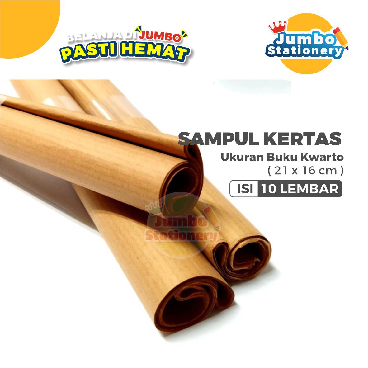 1 Roll 10 Lembar Sampul Buku Plastik kertas Kraf Sampul Buku Tulis Ukuran Boxy Kwarto Campuss