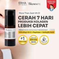 Truwhite Brightening Serum with 10% Stable Ethyl Vitamin C & Brightening Peptides – 20ml | Anti Breakout Formula dengan Salicylic Acid cocok untuk Kulit Normal/Sensitif/Jerawat | Kulit Cerah Plumpy & Glowing