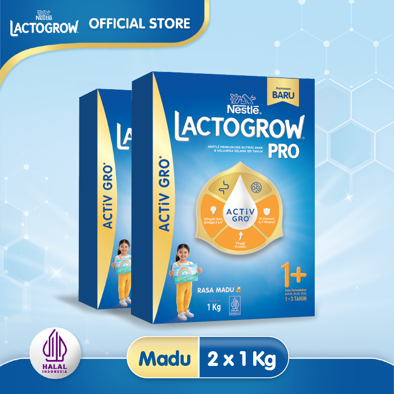 LACTOGROW PRO 1+ Honey 1kg x2