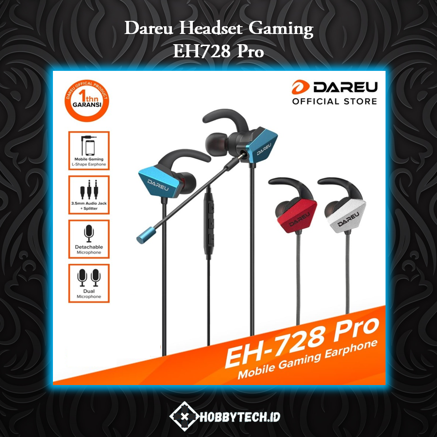 DAREU EH-728 Pro | Gaming Earphone Stereo Bass Double Microphone