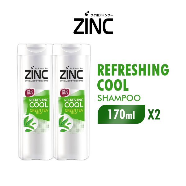 [Paket isi 2] ZINC Shampoo Refreshing Cool Botol 170ml