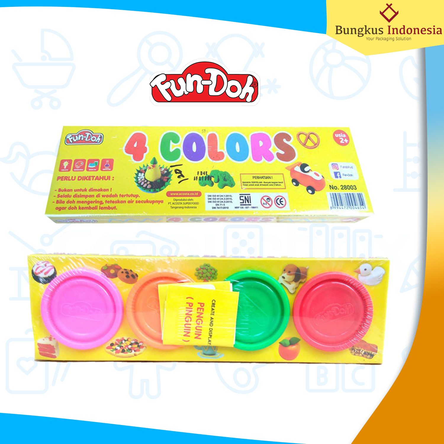 Mainan lilin playdoh playdough Fundoh Combo 10 warna