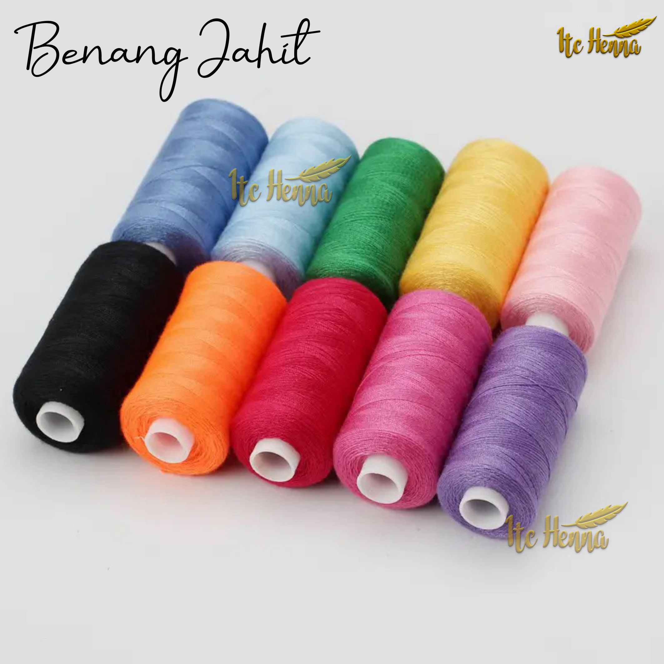 1 Set isi 12pcs Benang Jahit Tangan Butterfly Ukuran Besar 12 Warna Multicolor Campur Warna Benang Lusin