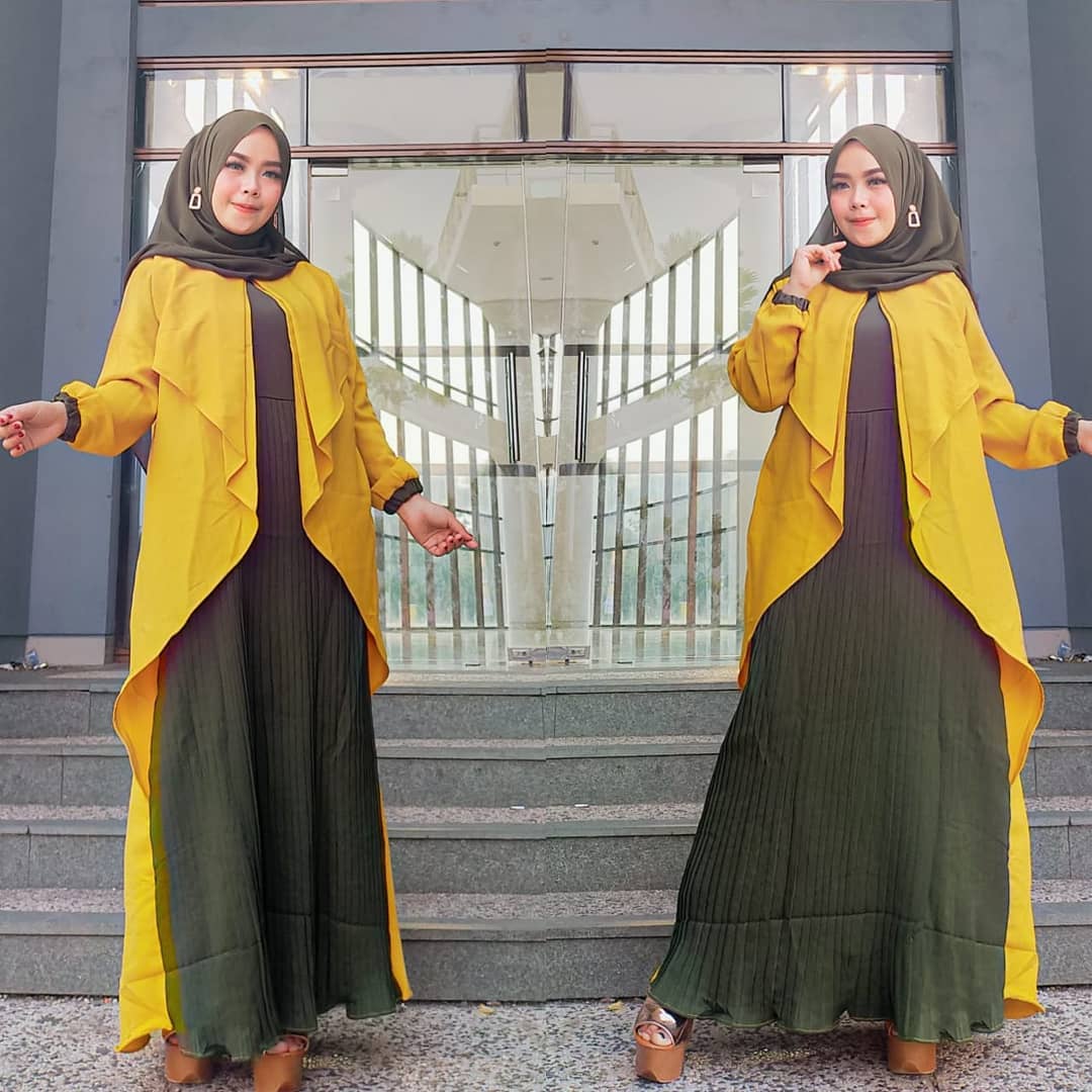 Baju Muslim Modern Gamis DIARA DRESS MOSCREPE Gamis Terbaru 2020 Modern Remaja Gamis Wanita Gamis Wanita Murah Simple