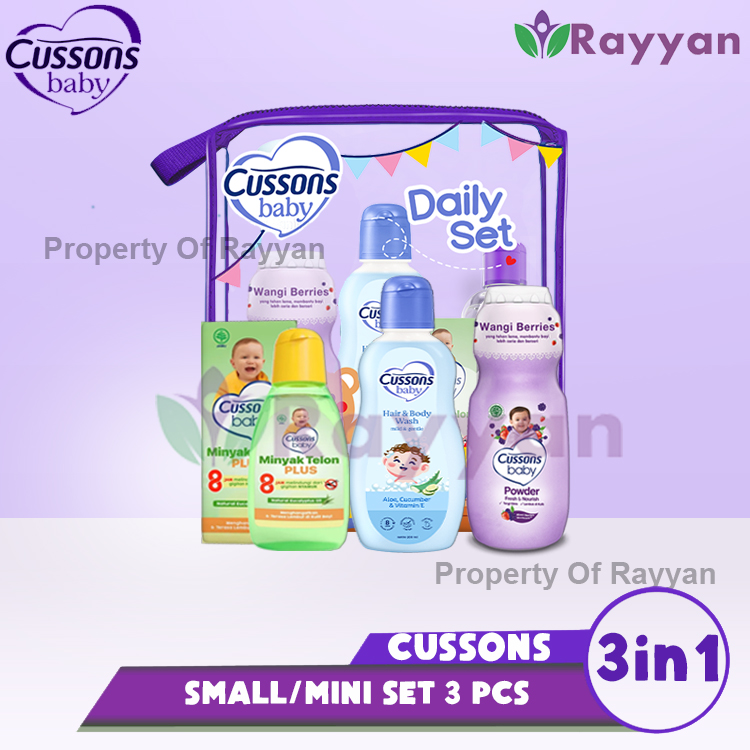 [CS]Perlengkapan Cussons Baby Gift Set Small Mini Bag 7in1 Ungu/Pink/Biru Plus Sabun dan Telon| Trafel/Travel Set | Peralatan Berpergian Bayi | Mini Set isi 7 pcs Perlengkapan mandi 7in1 My Baby Telon 30ml | Sabun Batang Cussons 60g